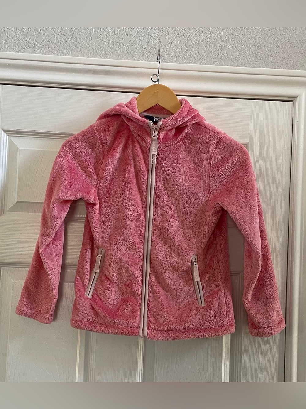Little Girls Size 8 Lands End Plush Full-Zip Hoodie Jacket